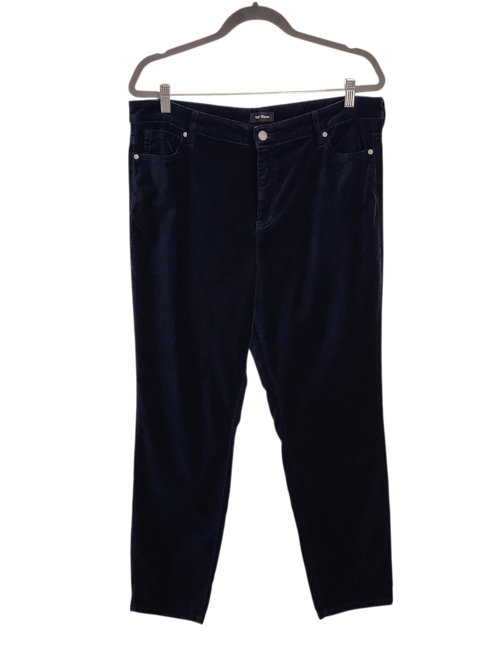 Well Worn Womens Blue Velvet Pants Size 14